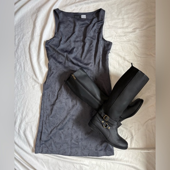 Y2K Floral Jacquard Sheath Dress | Maxxwear | Size 6 | Side Zip - Picture 1 of 9